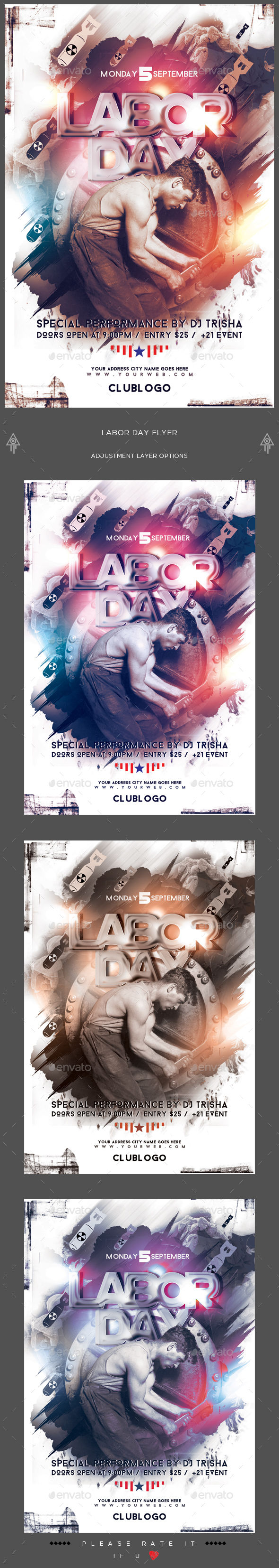 Labor Day Flyer by Creatwitter (Labor Day party flyer)