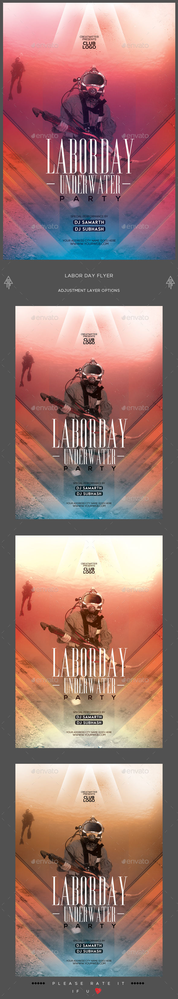 Labor Day Flyer by Creatwitter (Labor Day party flyer)