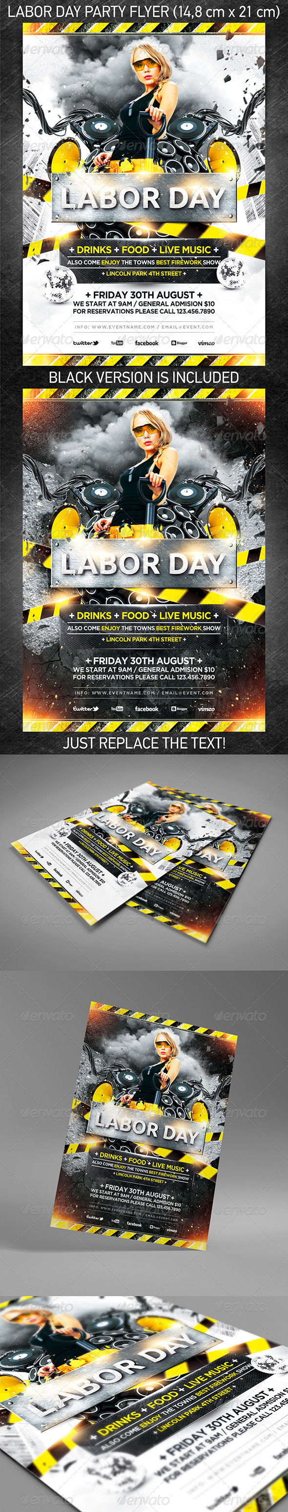 Labor Day Party Flyer by 4ustudio (Labor Day party flyer)