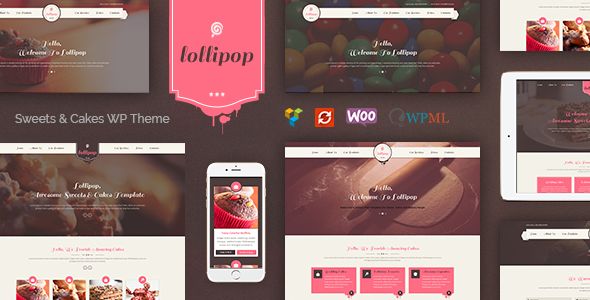 Lollipop by RedExp (WordPress theme for bakeries, cafes and food retail stores)