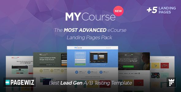 MYCourse by PixFort (landing page template for PageWiz)