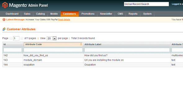 Magento Customer Attributes Extension by Greenacorn (Magento extension)