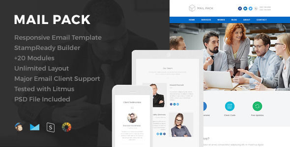 Mail Pack by HyperPix (email templates for use with Mailchimp)