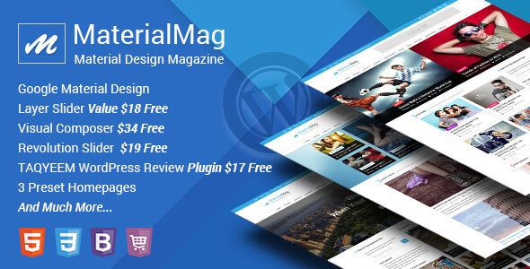 MaterialMag by CrunchPress (magazine WordPress theme)
