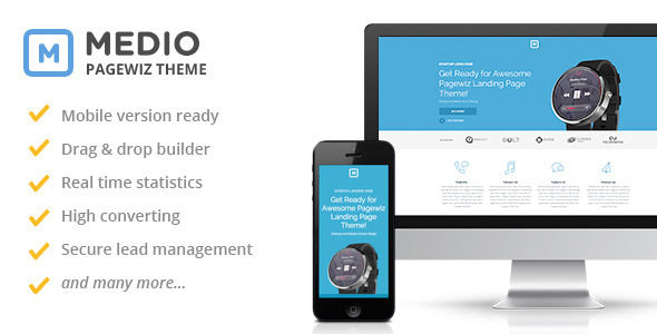 Medio by Slidehack (landing page template for PageWiz)