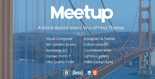 Meetup by Tommusrhodus (event & conference WordPress theme)