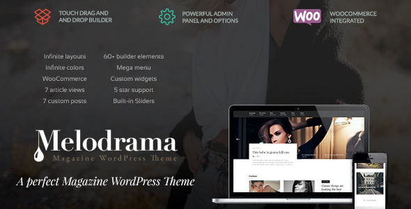 Melodrama by Upcode (magazine WordPress theme)