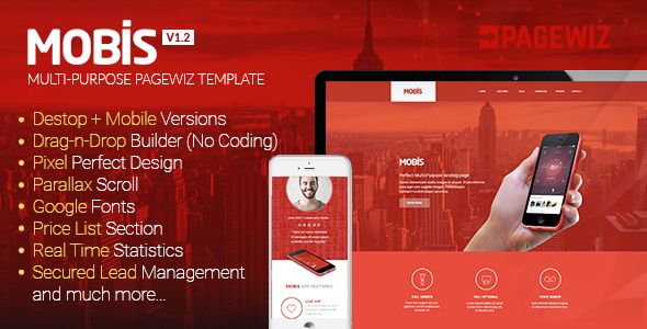Mobis by IamGrv (landing page template for PageWiz)
