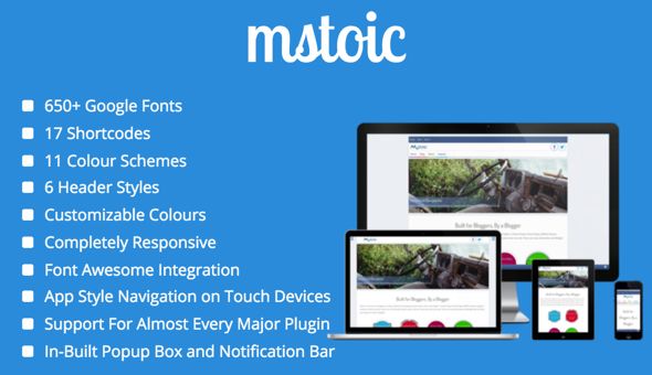 Mstoic by Mstoic (WordPress theme with infinite scrolling)