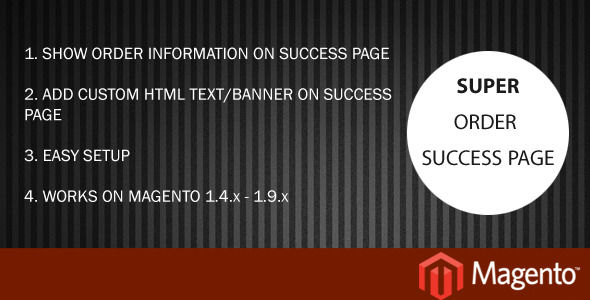 Order Info On Checkout Success Page by Ravir (Magento extension)