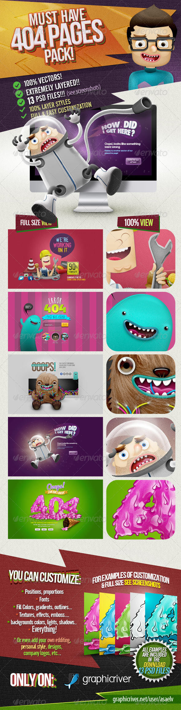 Pages Pack by AddtoFavorites (layered 404 page template)