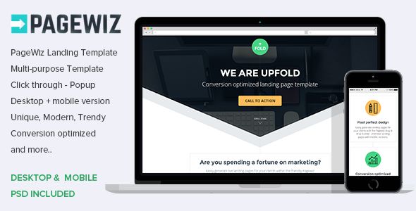 Pagewiz Multi-Purpose Landing Page Template UpFold by Surjithctly (landing page template for PageWiz)