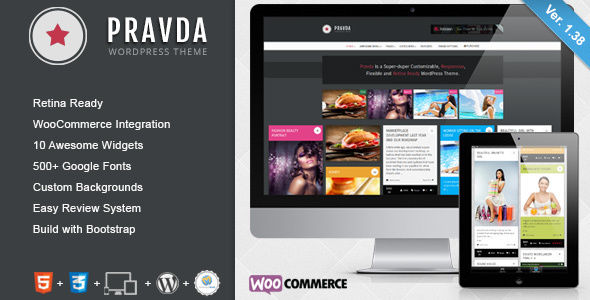 Pravda by ZERGE (WordPress theme with infinite scrolling)
