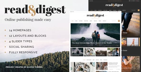Read by Elated-Themes (magazine WordPress theme)
