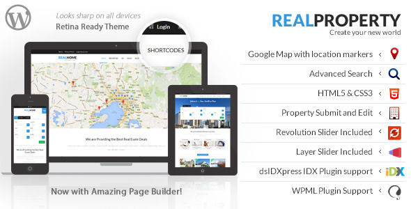 Real Property by Designthemes (real estate and realtor WordPress theme)