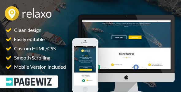 Relaxo by Pixilito (landing page template for PageWiz)