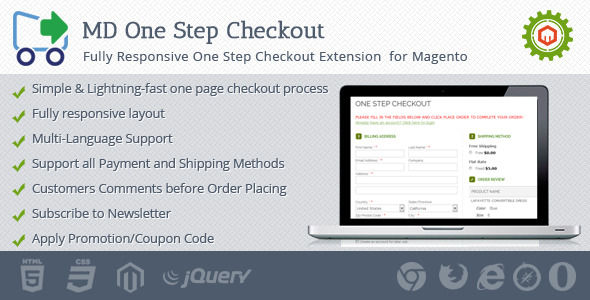 Responsive One Step Checkout by Mage-drive (Magento extension)