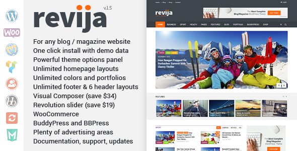 Revija by Mad_velikorodnov (magazine WordPress theme)