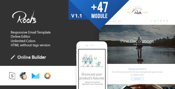 Roots by Masline (email templates for use with Mailchimp)