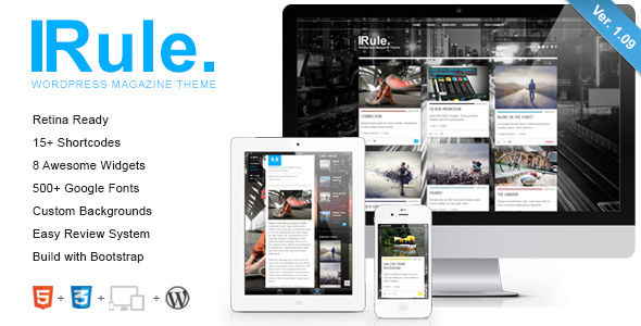 Rule by ZERGE (WordPress theme with infinite scrolling)