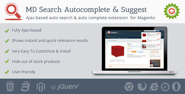 Search Autocomplete And Suggest by Mage-drive (Magento extension)