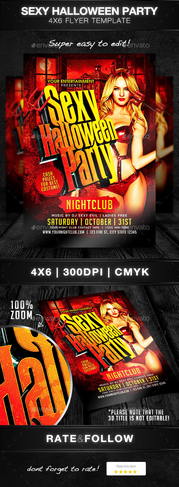 Sexy Halloween Party by DesignsByDior (Halloween party flyer)