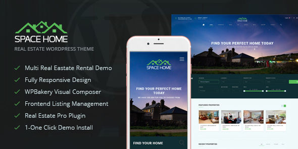 Space Home by Plazart (real estate and realtor WordPress theme)