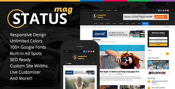 Status Responsive News by WPExplorer (magazine WordPress theme)
