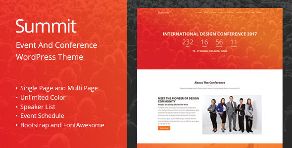 Summit by GBJsolution (event & conference WordPress theme)