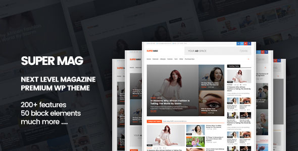 Super Mag by Geniuspro (magazine WordPress theme)
