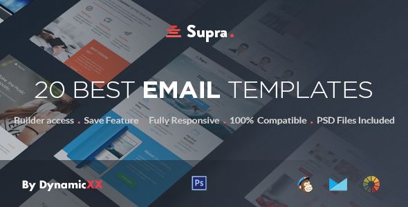 Supra by DynamicXX (email templates for use with Mailchimp)
