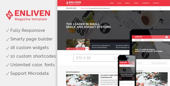 The Enliven by Colourstheme (magazine WordPress theme)