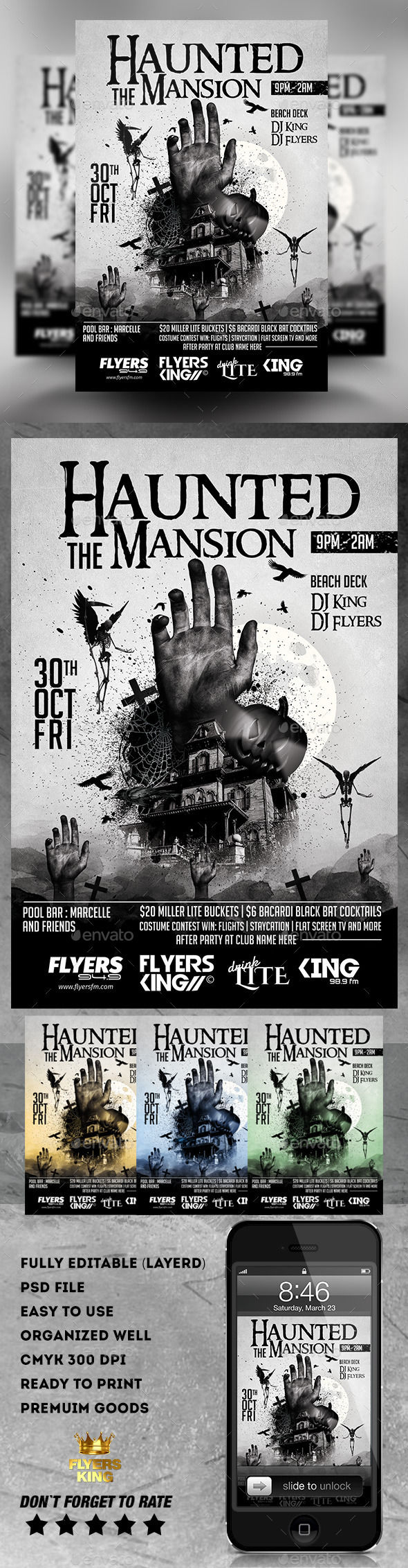 The Haunted Mansion Flyer by FlyersKing (Halloween party flyer)