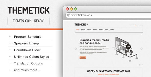 Themetick by Tickera (event & conference WordPress theme)