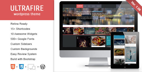 UltraFire by ZERGE (WordPress theme with infinite scrolling)