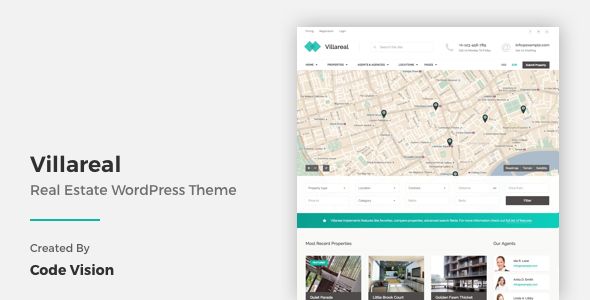 Villareal by CodeVisionThemes (real estate and realtor WordPress theme)