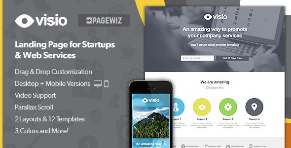 Visio by LanceMedia (landing page template for PageWiz)