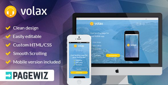 Volax by Pixilito (landing page template for PageWiz)