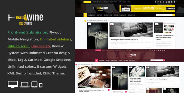 Wine Masonry by An-Themes (WordPress theme with infinite scrolling)