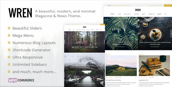 Wren by Themestockyard (magazine WordPress theme)
