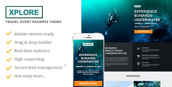 XPLORE by Slidehack (landing page template for PageWiz)