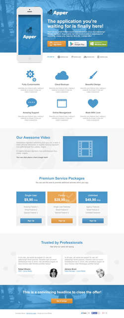 Apper - App Promotion Pagewiz Landing Page