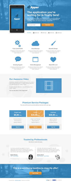 Apper - App Promotion Pagewiz Landing Page