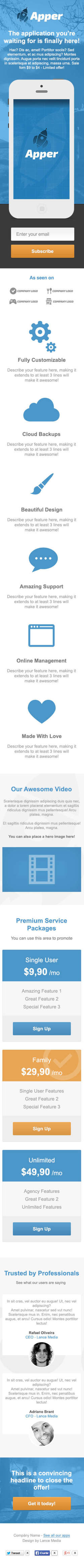 Apper - App Promotion Pagewiz Landing Page