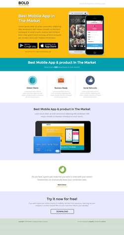 BOLD - Pagewiz App Landing Page Template