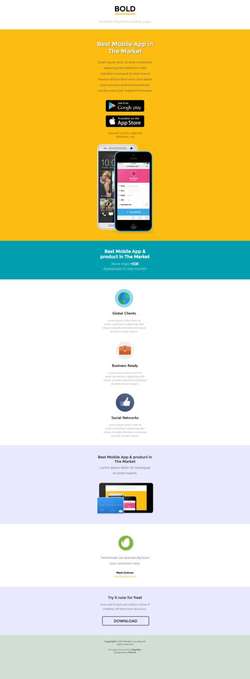 BOLD - Pagewiz App Landing Page Template