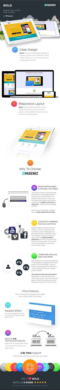 BOLD - Pagewiz App Landing Page Template
