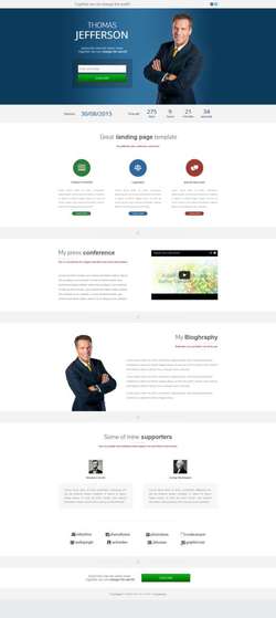 Elect - Political - Charity - Conference Landing Page