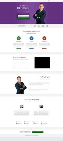 Elect - Political - Charity - Conference Landing Page