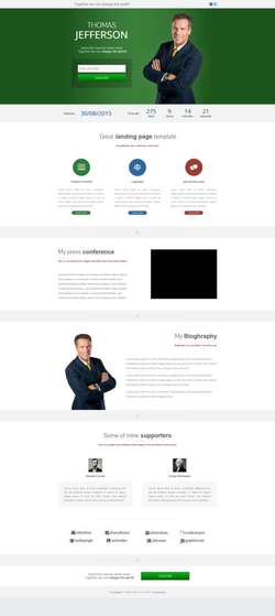 Elect - Political - Charity - Conference Landing Page